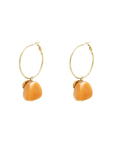 ALESSIA SANTI Earrings Khaki 60% Polyester, 40% Glass