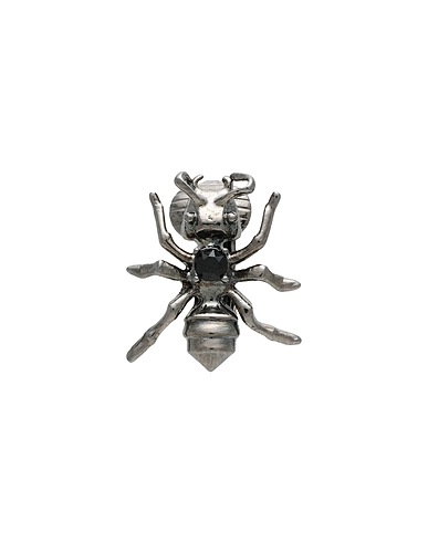 DSQUARED2 Brooch Silver Metal, Palladium, Crystal