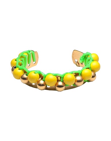 CAROLINE BAGGI Armband Gelb Metall, Plastik, Holz