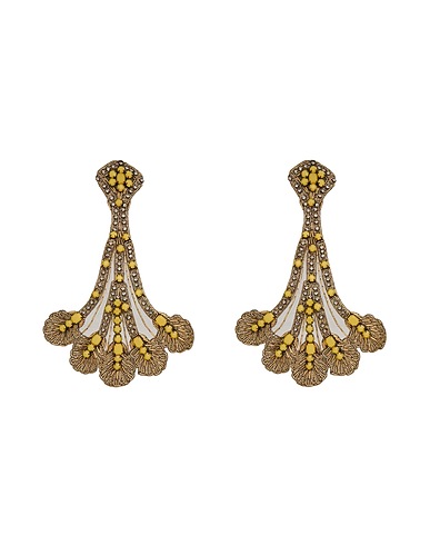 MOSCHINO Σκουλαρίκια COUTURE Κίτρινο Ίνες υφασμάτων, Μέταλλο