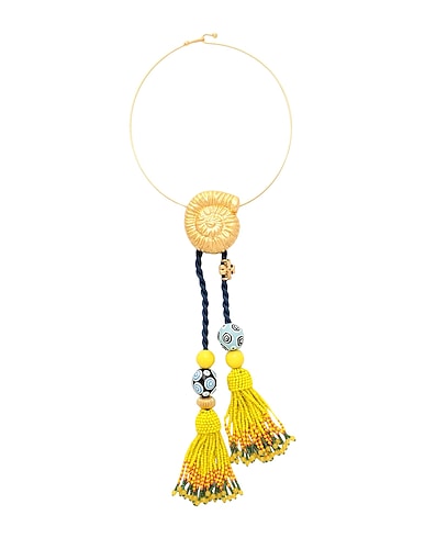 TORY BURCH Necklace Gold Brass, Textile fibres