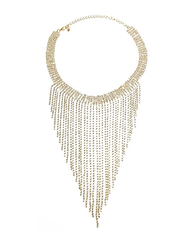 8 by YOOX Necklace FRINGED RHINESTONES CHOKER
 Gold 50% Copper, 50% Glass