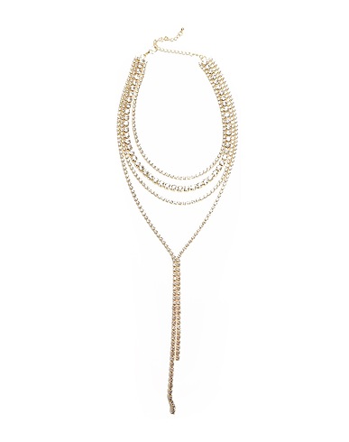 8 by YOOX Necklace RHINESTONES MULTIPLE NECKLACE
 Gold 50% Copper, 50% Glass