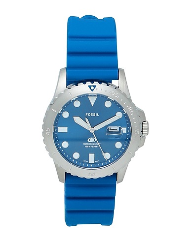 FOSSIL Wrist watch FOSSIL BLUE
 Silver Stainless Steel