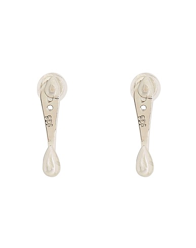 8 by YOOX Earrings SILVER FUTURISTIC DROP EARRINGS
 Silver 100% Stainless Steel