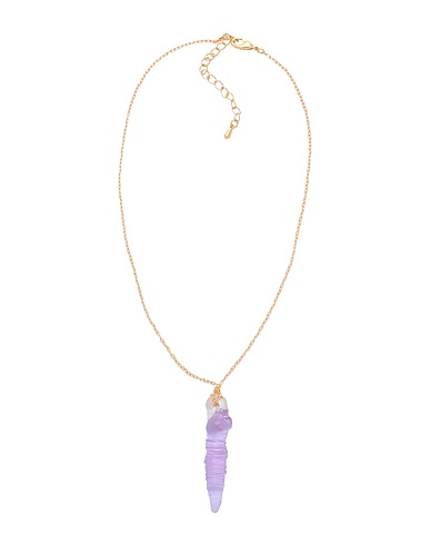 LEVENS JEWELS Necklace STALAGTITE NECKLACE Lilac 95% Borosilicate glass, 5% Brass