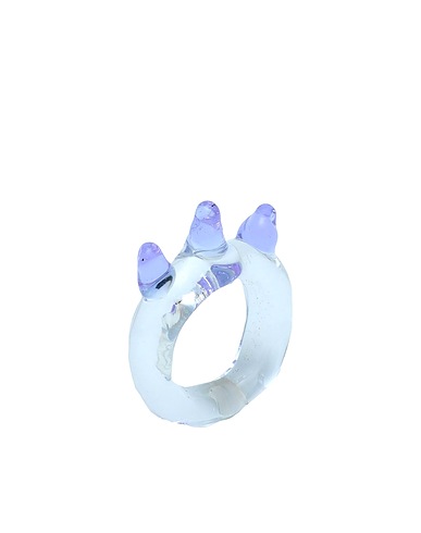 LEVENS JEWELS Ring STALAGMITE RING LILAC
 Lilac 100% Borosilicate glass