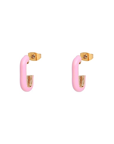 TAOLEI Boucles d'oreilles Rose Plaqué or 750/1000, Émail