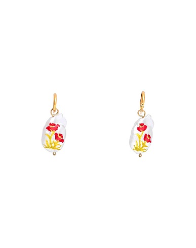 TAOLEI Earrings White 750/1000 gold plated
