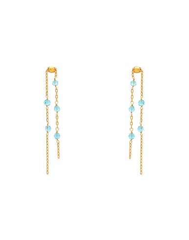 TAOLEI Earrings Gold 750/1000 gold plated, Crystal