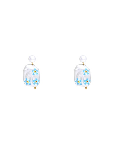 TAOLEI Orecchini Bianco Placcato oro 750/1000