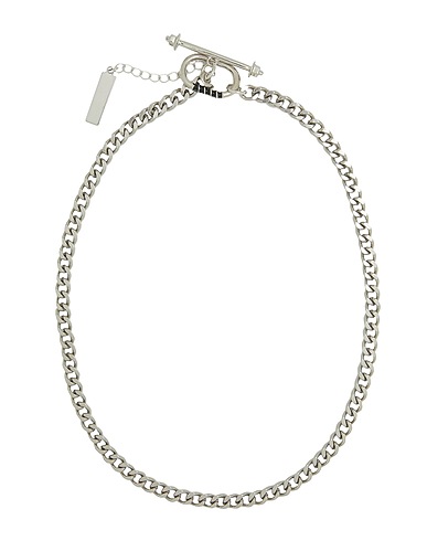 8 by YOOX Collana BAR AND OVAL JOINT CHAIN NECKLACE
 Argento 100% Acciaio