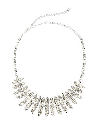 8 by YOOX Necklace RIGID POINTY RHINESTONES CHOKER
 Silver 50% Copper, 50% Glass