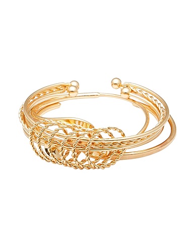 8 by YOOX Armband TWISTED AND MULTISHAPED RIGID BRACELETS SETS
 Gold 100% Eisen