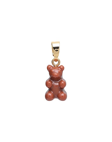 CRYSTAL HAZE Ciondolo Marrone Ottone, Placcato oro 750/1000, Resina