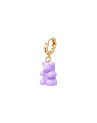 CRYSTAL HAZE Ear cuff or single earring Lilac Resin, Cubic zirconia, Brass, 750/1000 gold plated