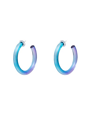 CRYSTAL HAZE Earrings Azure Brass, Resin