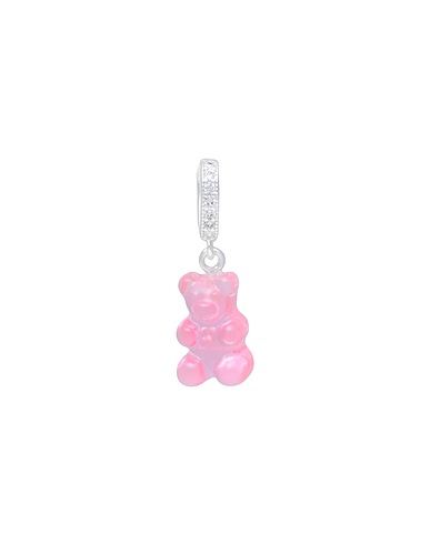 CRYSTAL HAZE Ciondolo Rosa Resina, Zirconia cubica, Ottone