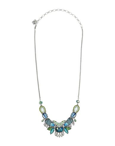AYALA BAR Collana crisp air necklace
 Blu Ottone, Cristallo, Vetro, Resina, Fibre tessili