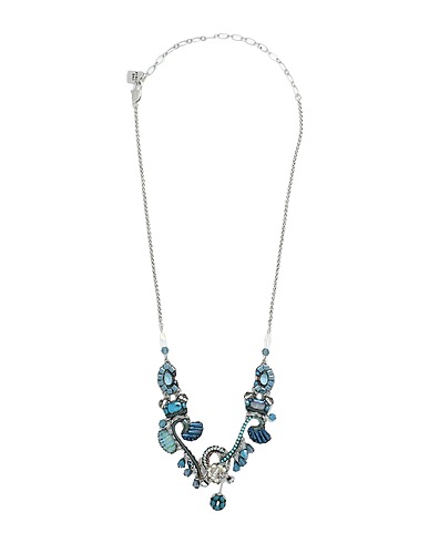 AYALA BAR Necklace deep frost necklace
 Blue Brass, Crystal, Glass, Resin, Textile fibres
