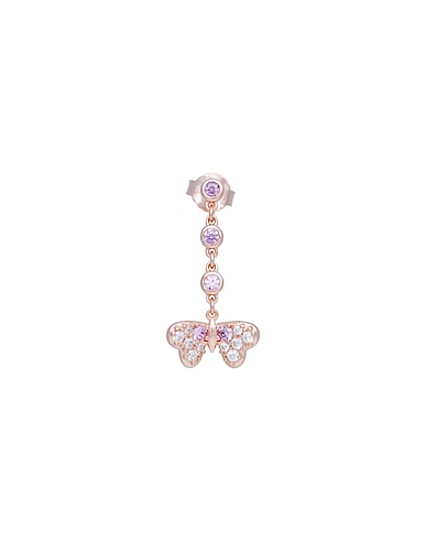 KURSHUNI Einzelner Ear Cuff und Ohrring butterflysingle earring
925/1000 Silber, Zirkonia