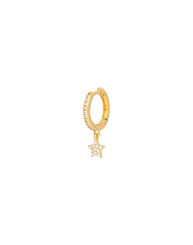 KURSHUNI Ear cuff or single earring mini starsingle earring
 Gold 925/1000 Silver, Cubic zirconia