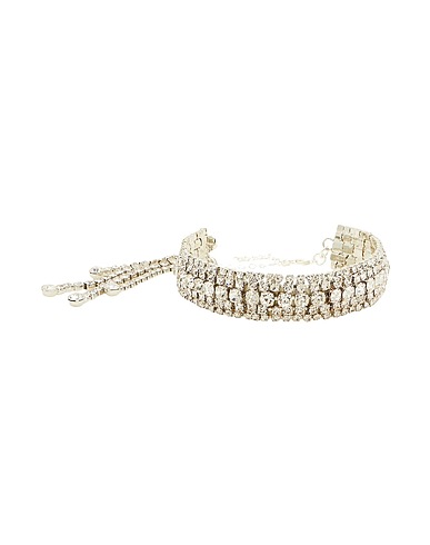 8 by YOOX Bracelet RHINESTONES FRINGES BRACELET Silver 50% Copper, 50% Glass
