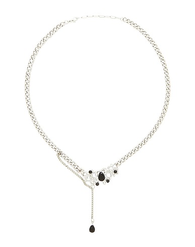 8 by YOOX Necklace FUTURISTIC SHAPES PENDANT NECKLACE Silver 60% Iron, 30% Zinc alloy, 10% Glass