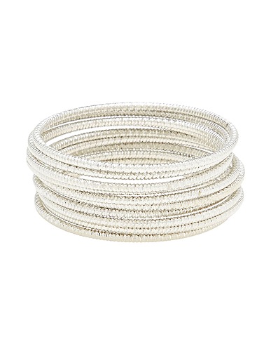 8 by YOOX Bracelet RIGID BRACELETS SET Silver 100% Iron