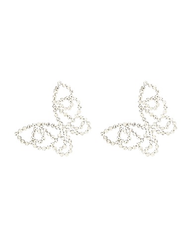 8 by YOOX Earrings RHINESTONES BUTTERFLY EARRINGS Silver 50% Copper, 50% Glass