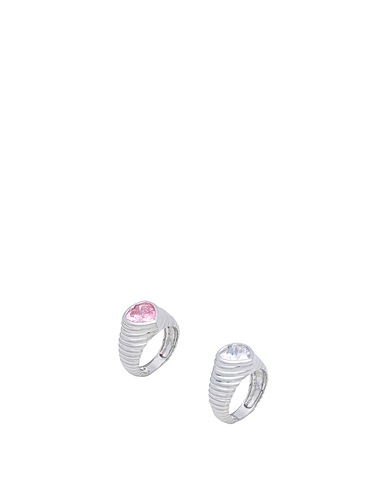 LUV AJ Anello Argento Ottone, Zirconia cubica