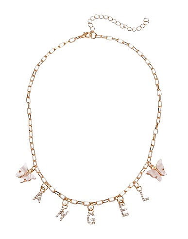 8 by YOOX Necklace ANGEL & BUTTERFLIES NECKLACE
 Gold 30% Iron, 30% Metal alloy, 20% Glass, 20% Resin