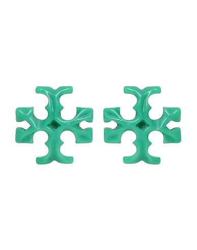 TORY BURCH Earrings Green Plastic, Brass