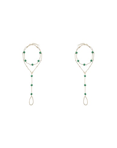 ELISABETTA FRANCHI Ankle bracelet Green Metal