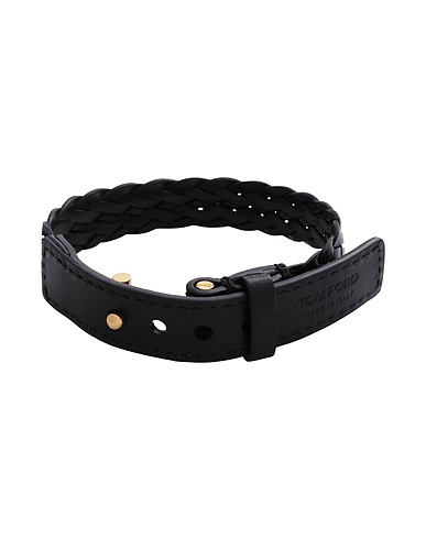 TOM FORD Bracelet Black Calfskin, Metal