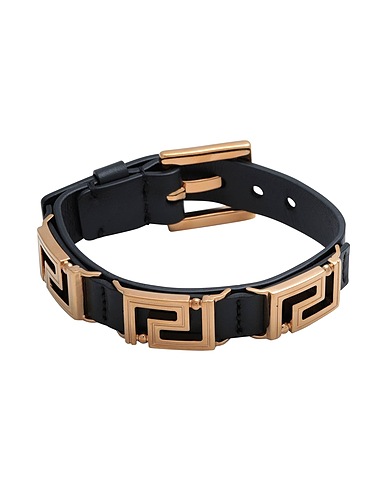 VERSACE Bracelet Black Leather