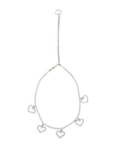 ALESSANDRA RICH Necklace Silver Brass, Crystal