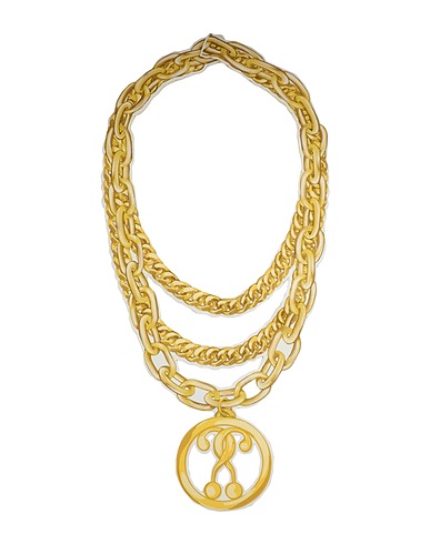 MOSCHINO Necklace Yellow Textile fibres