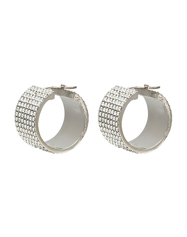AMINA MUADDI Earrings Silver Metal, Crystal