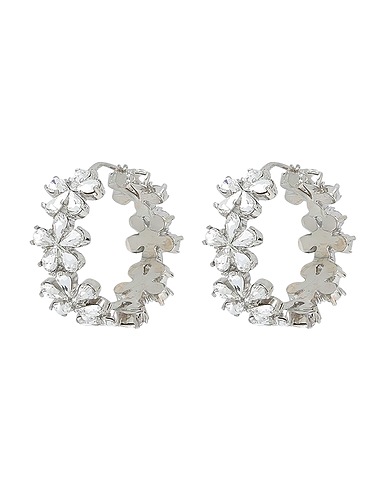 AMINA MUADDI Earrings Silver 70% Bronze, 30% Crystal, Swarovski® Crystal