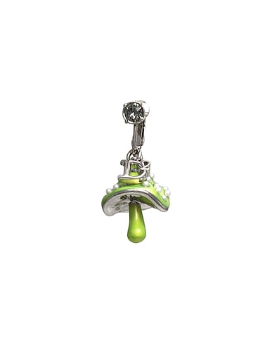 DSQUARED2 Einzelner Ear Cuff und Ohrring VERDE LIME Metall, Naturharz