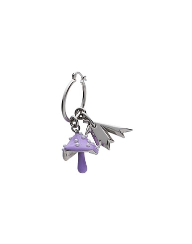 DSQUARED2 Ear cuff or single earring Lilac Metal, Enamel