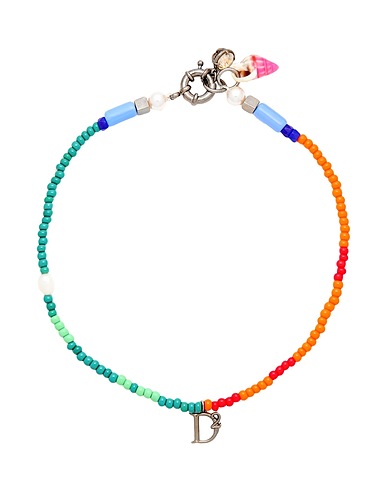 DSQUARED2 Collana Arancione Plastica, Metallo, Conchiglia