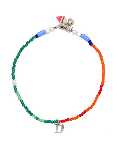 DSQUARED2 Necklace Orange 40% Plastic, 40% Metal, 10% Crystal, 5% Shell, 5% Cultured pearls
