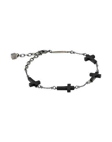DSQUARED2 Bracelet Black 65% Brass, 30% Natural resin, 5% Silver