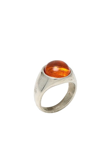 OCEAN REPUBLIC Ring Silver 925/1000 Silver, Amber