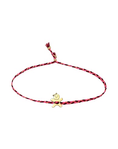 SORBET ISLAND Bracelet Pink Textile fibers, 925/1000 Silver