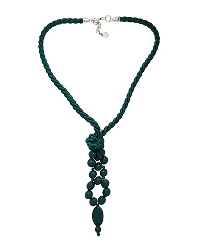 EMPORIO ARMANI Necklace Military green Textile fibres, Plastic