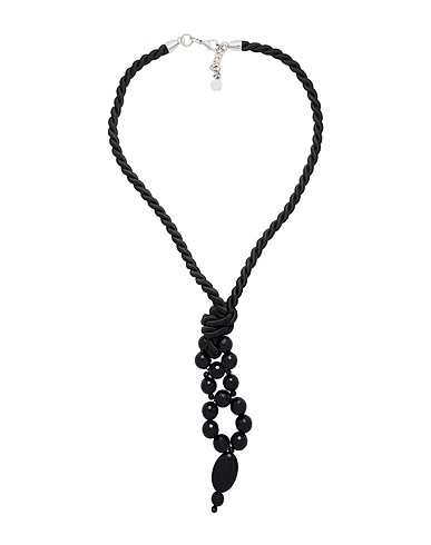 EMPORIO ARMANI Necklace Black Textile fibers, Plastic