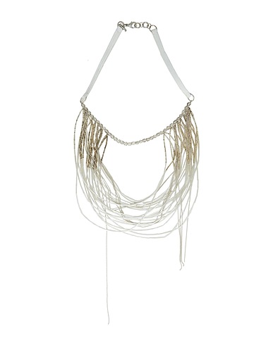 FABIANA FILIPPI Necklace White Leather, Metal